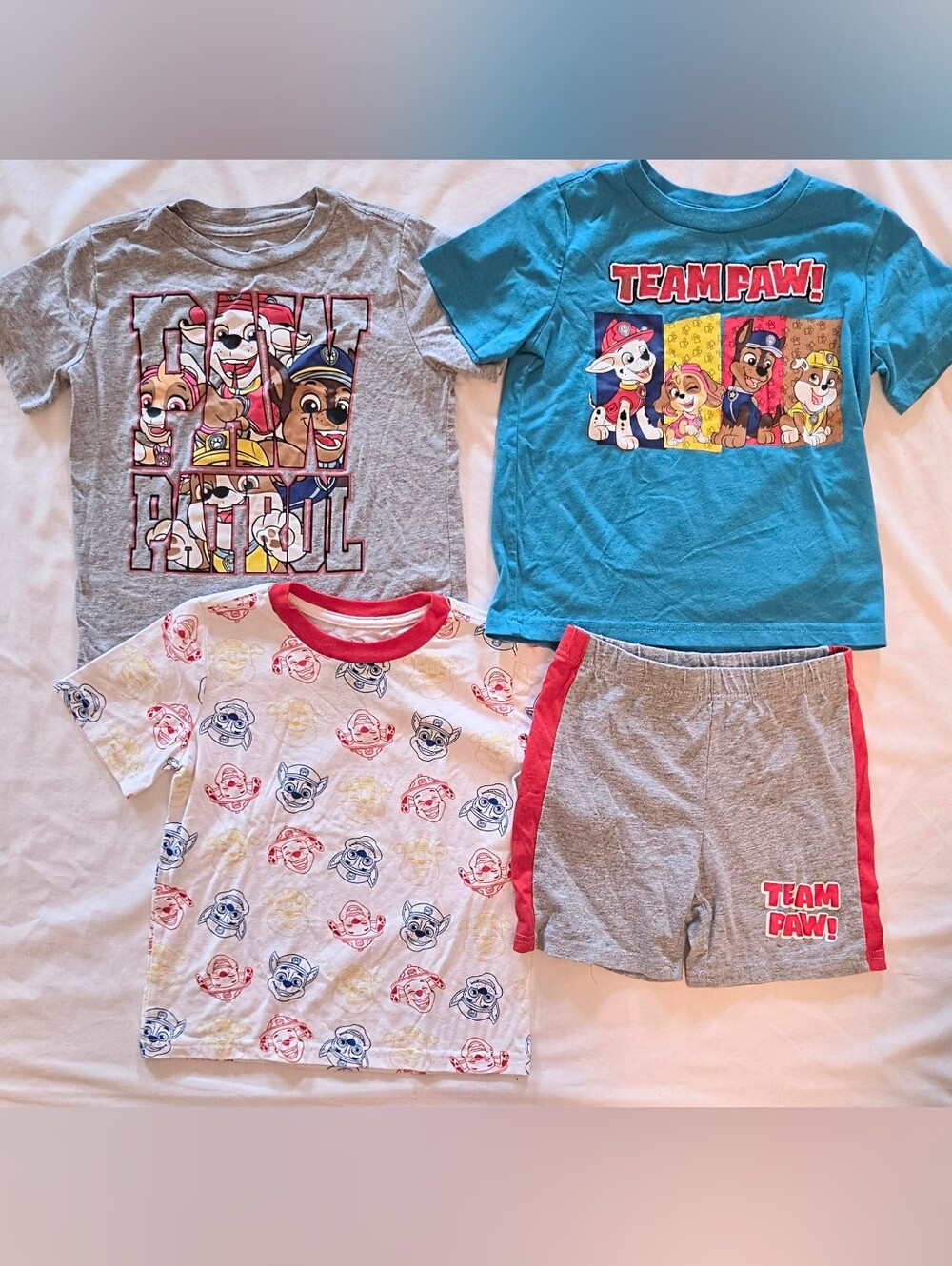 Boys Clothes SIZE 5 Paw Patrol 3 Tops 1 Short Pants By NICKELODEON